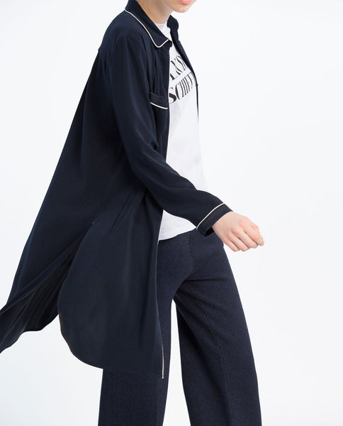 PAJAMA-STYLE OVERSHIRT