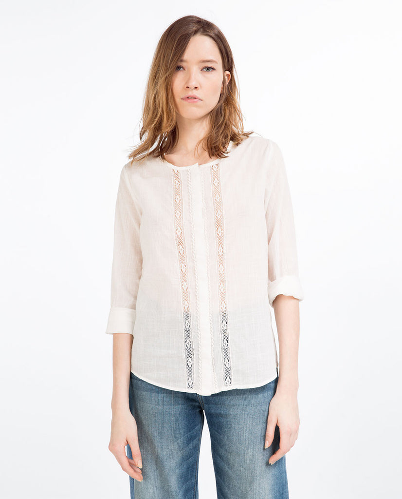 SHIRT WITH LACE FRONT