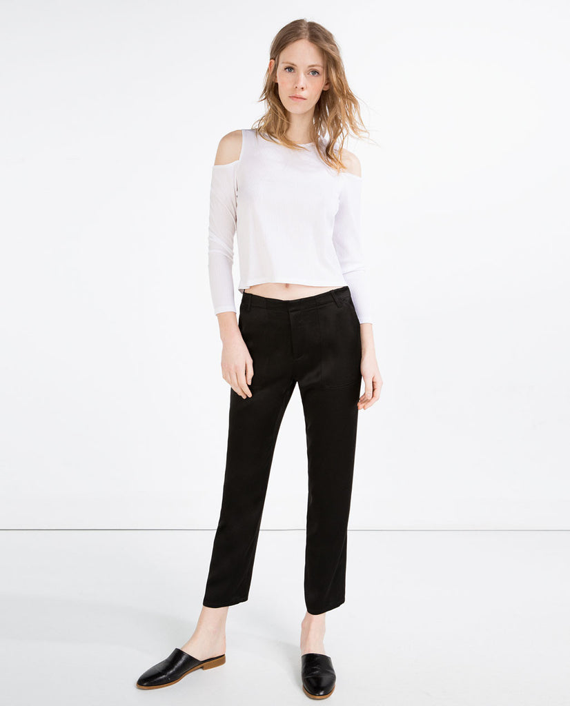 MID-RISE CARGO TROUSERS