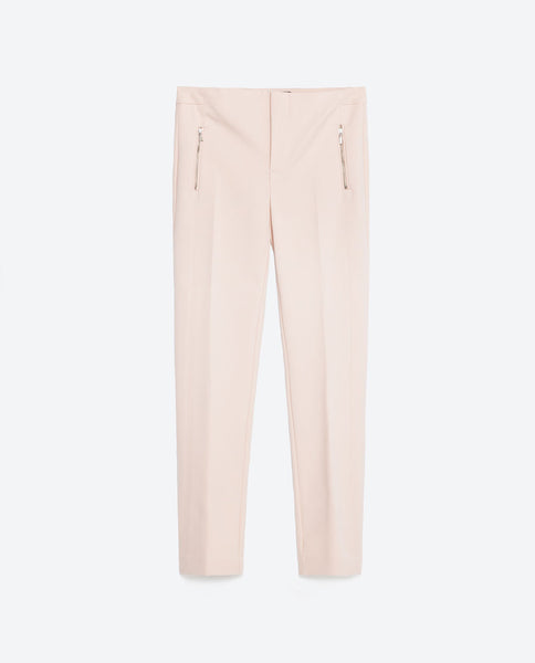 MID-RISE SKINNY TROUSERS