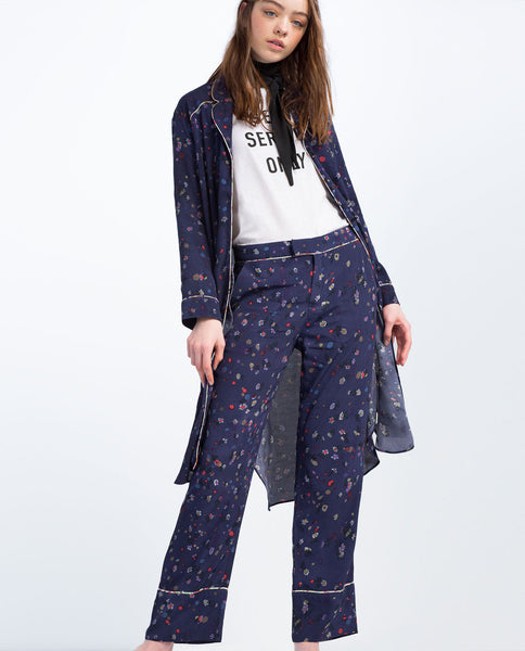 PAJAMA-STYLE TROUSERS