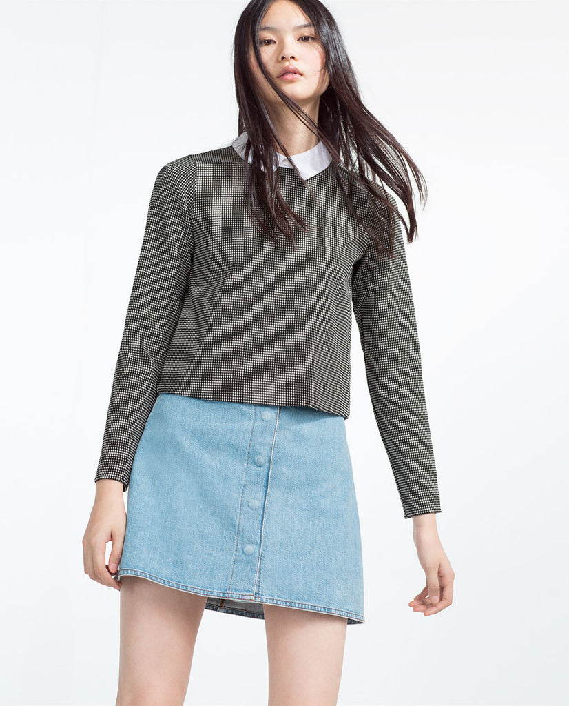 POPLIN COLLAR TOP