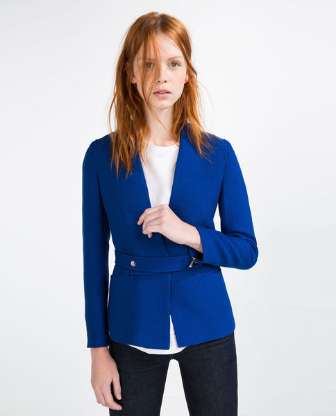 FABRIC WAIST BLAZER