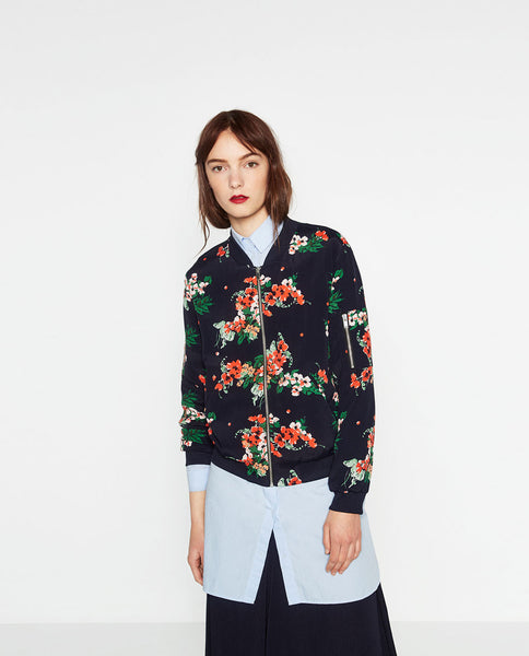 PRINTED BOMBER JACKET