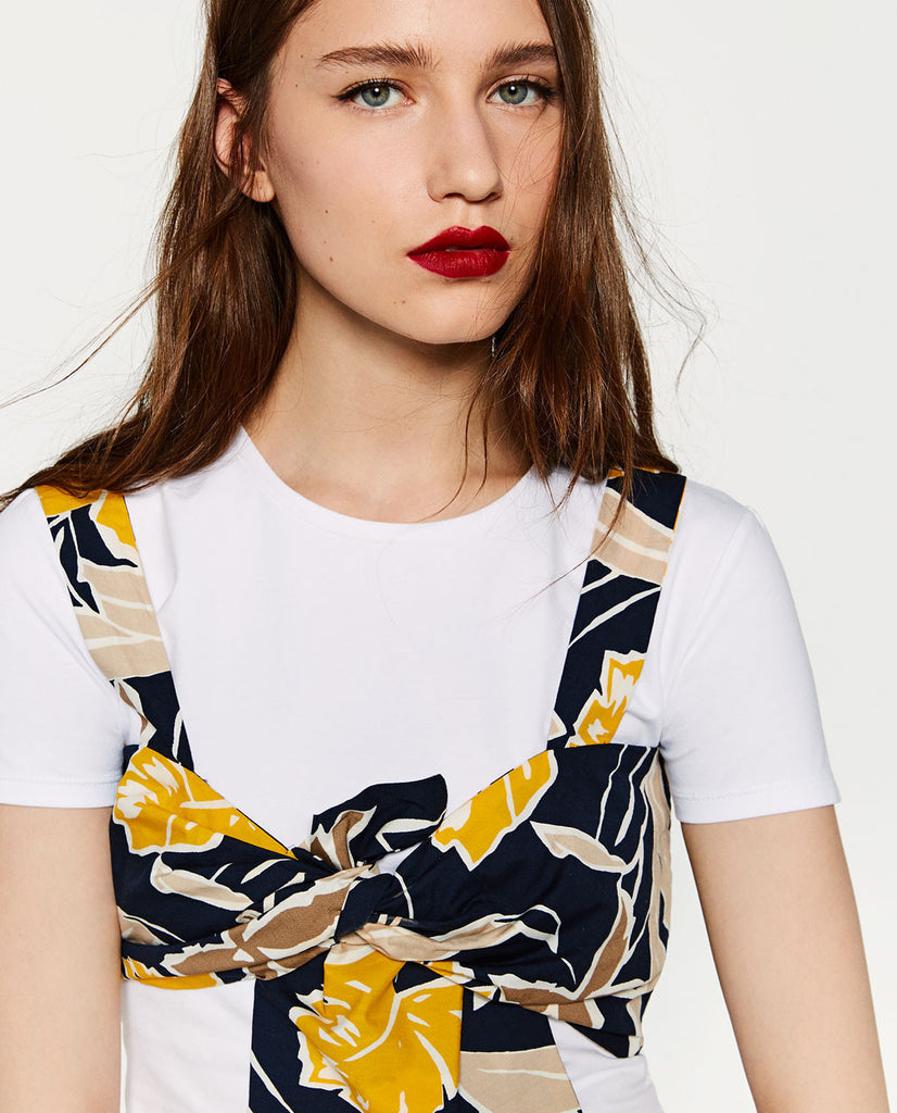 PRINTED POPLIN TOP