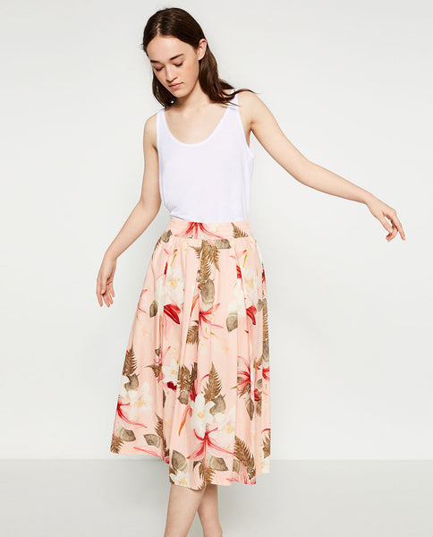 FLORAL PRINT SKIRT