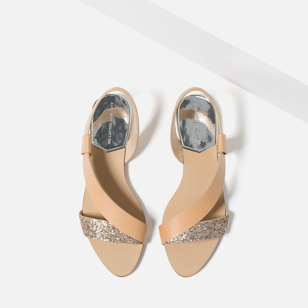 FLAT SPARKLE SANDALS