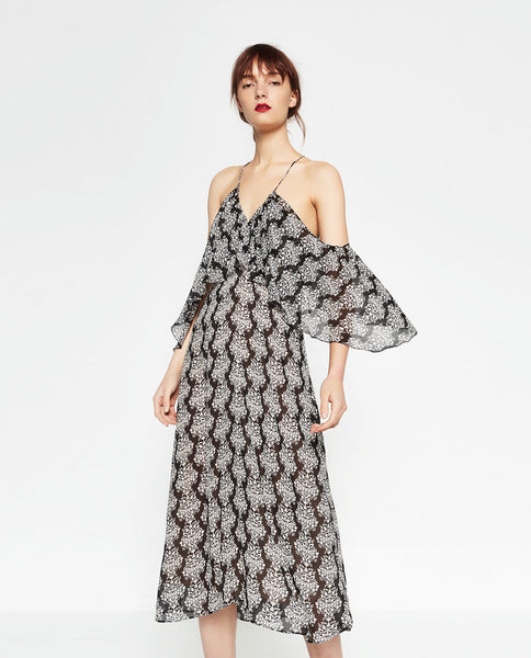 PRINTED STUDIO DRESS