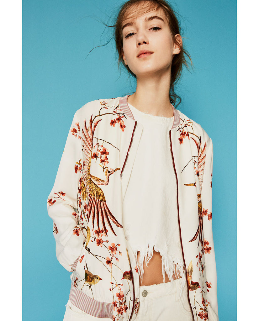 PRINTED BOMBER JACKET