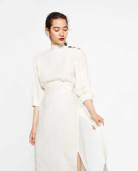 LINEN STUDIO DRESS