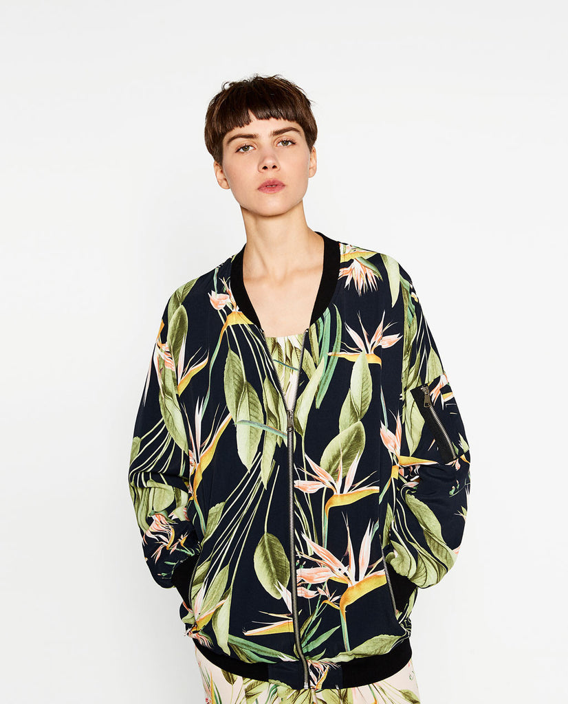 PRINTED BOMBER JACKET