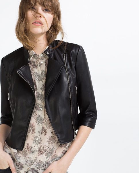 FAUX LEATHER JACKET