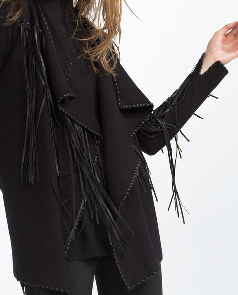 JACKET WITH FRINGING