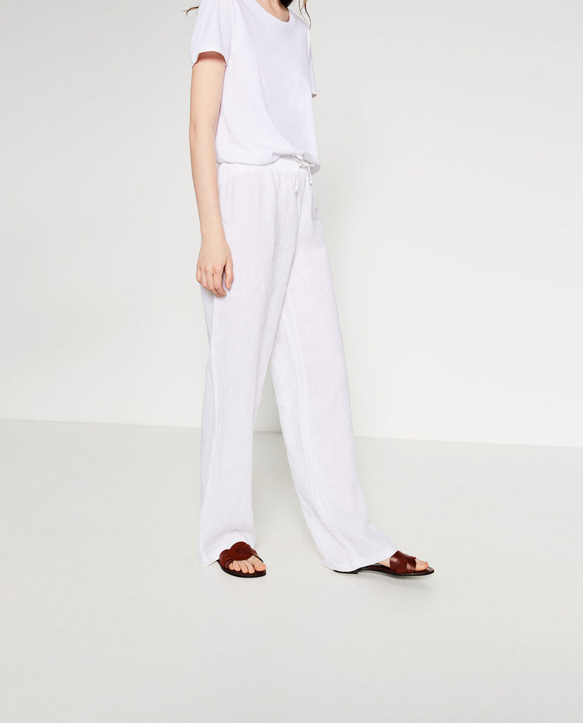 BASIC LINEN TROUSERS