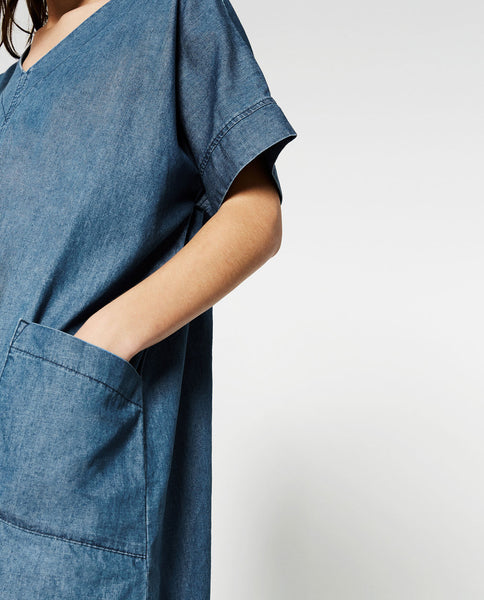 OVERSIZED DENIM DRESS