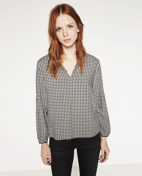 GINGHAM BLOUSE