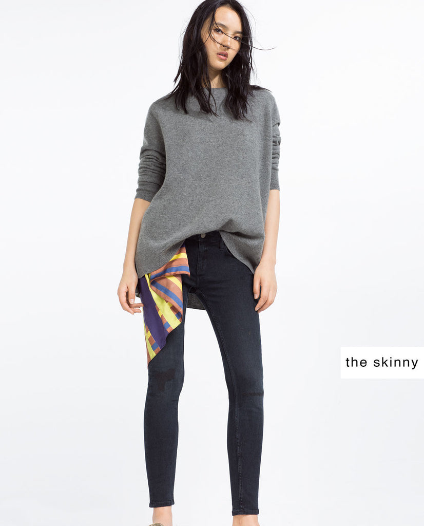 MID-RISE SKINNY JEANS