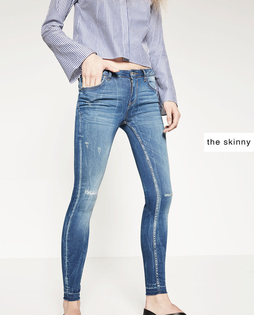 MID-RISE SKINNY JEANS