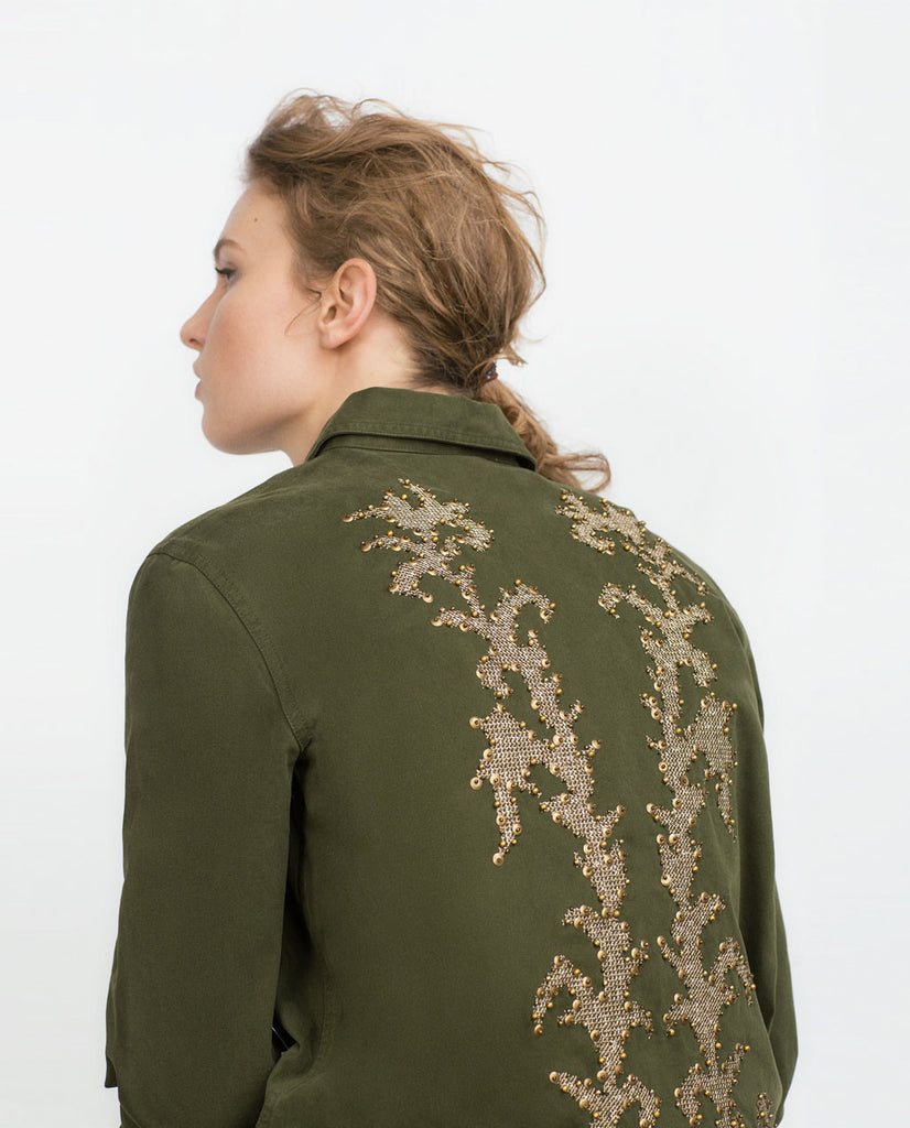 GOLDEN EMBROIDERED OVERSHIRT