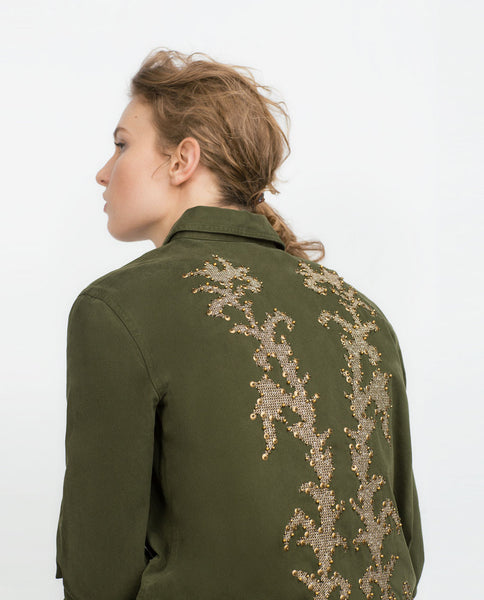 GOLDEN EMBROIDERED OVERSHIRT