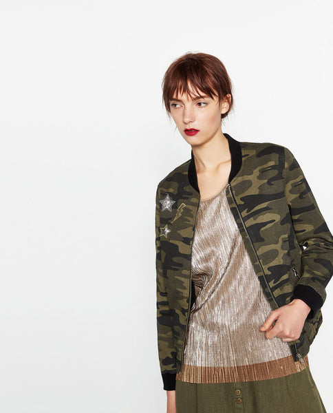 CAMOUFLAGE BOMBER JACKET